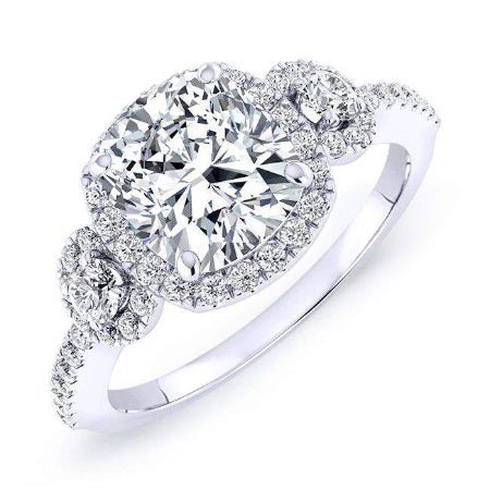 2.00 ct - Lunaria - GIA Natural Cushion Diamond Engagement Ring
