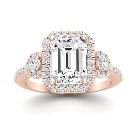 Lunaria Emerald Diamond Bridal Set (Lab Grown Igi Cert) rosegold
