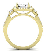 Lunaria Emerald Diamond Engagement Ring (Lab Grown Igi Cert) yellowgold