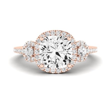 Lunaria Moissanite Matching Band Only (does Not Include Engagement Ring) For Ring With Cushion Center rosegold