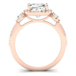 Lunaria Moissanite Matching Band Only (does Not Include Engagement Ring) For Ring With Cushion Center rosegold