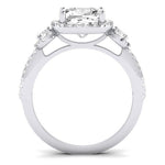 Lunaria Moissanite Matching Band Only (does Not Include Engagement Ring) For Ring With Cushion Center whitegold