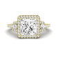 Lunaria Moissanite Matching Band Only (does Not Include Engagement Ring) For Ring With Princess Center yellowgold