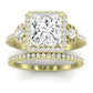 Lunaria Moissanite Matching Band Only (does Not Include Engagement Ring) For Ring With Princess Center yellowgold