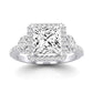 Lunaria Moissanite Matching Band Only (does Not Include Engagement Ring) For Ring With Princess Center whitegold