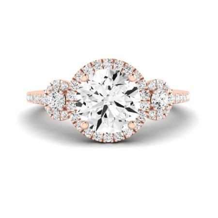 Lunaria Moissanite Matching Band Only (does Not Include Engagement Ring) For Ring With Round Center rosegold