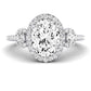 Lunaria Oval Diamond Engagement Ring (Lab Grown Igi Cert) whitegold