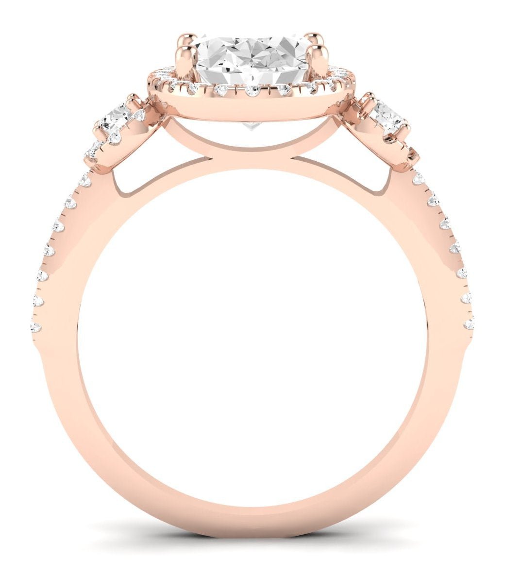 Lunaria Oval Diamond Engagement Ring (Lab Grown Igi Cert) rosegold