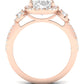 Lunaria Oval Diamond Engagement Ring (Lab Grown Igi Cert) rosegold