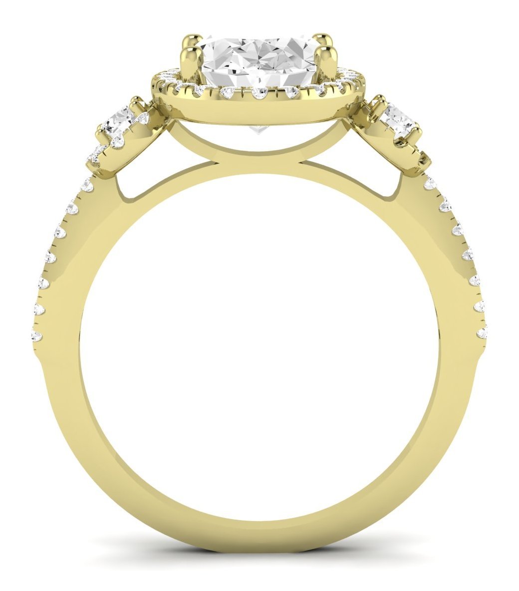 Lunaria Oval Diamond Engagement Ring (Lab Grown Igi Cert) yellowgold