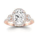 Lunaria Oval Moissanite Bridal Set rosegold