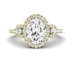 Lunaria Oval Moissanite Bridal Set yellowgold