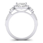 Lunaria Oval Moissanite Bridal Set whitegold