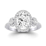 Lunaria Oval Moissanite Bridal Set whitegold