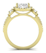 Lunaria Oval Moissanite Engagement Ring yellowgold
