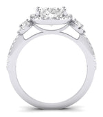 Lunaria Oval Moissanite Engagement Ring whitegold