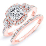 Lunaria Princess Moissanite Bridal Set rosegold