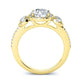 Lunaria Princess Moissanite Engagement Ring yellowgold