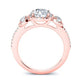 Lunaria Princess Moissanite Engagement Ring rosegold