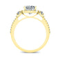 Lunaria Round Diamond Engagement Ring (Lab Grown Igi Cert) yellowgold