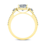 Lunaria Round Moissanite Engagement Ring yellowgold