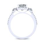 Lunaria Round Moissanite Engagement Ring whitegold