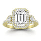 Lunaria - GIA Certified Emerald Diamond Engagement Ring