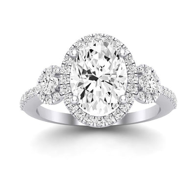 Lunaria Oval Diamond Engagement Ring (Lab Grown Igi Cert) whitegold