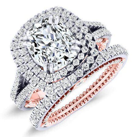 1.00 ct - Lupin - GIA Natural Cushion Diamond Bridal Set