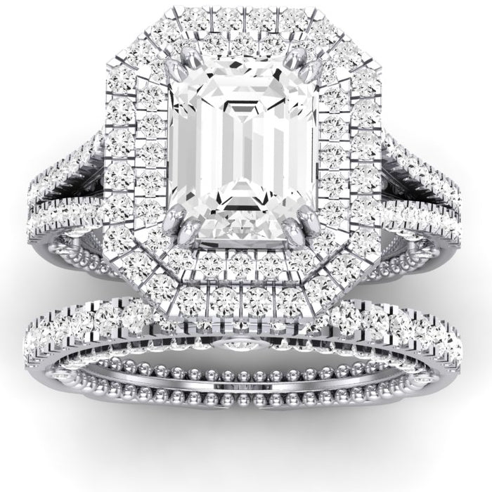 1.00 ct - Lupin - GIA Natural Emerald Diamond Bridal Set