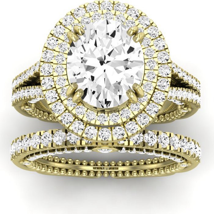 Lupin Oval Diamond Bridal Set (Lab Grown Igi Cert) yellowgold
