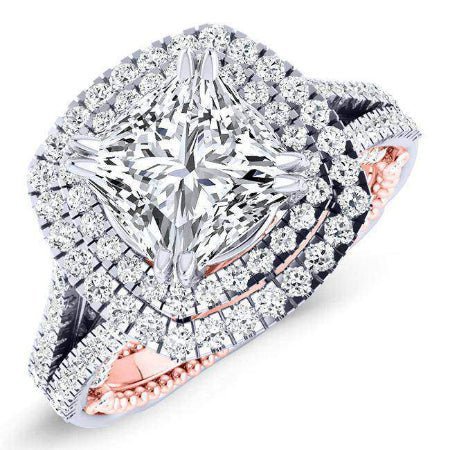 2.00 ct - Lupin - GIA Natural Princess Diamond Engagement Ring