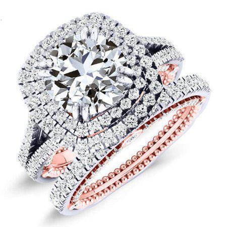 1.00 ct - Lupin - GIA Natural Round Diamond Bridal Set