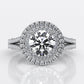 Lupin Round Diamond Engagement Ring (Lab Grown Igi Cert) whitegold