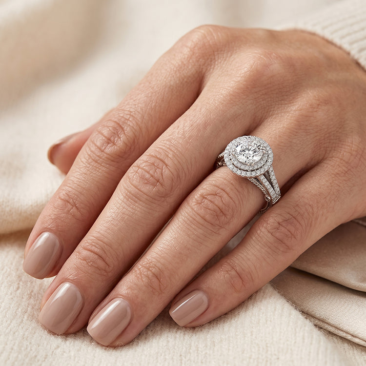 Lupin - GIA Natural Round Diamond Engagement Ring