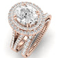 Lupin Oval Moissanite Bridal Set rosegold