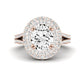 Lupin Oval Moissanite Bridal Set rosegold