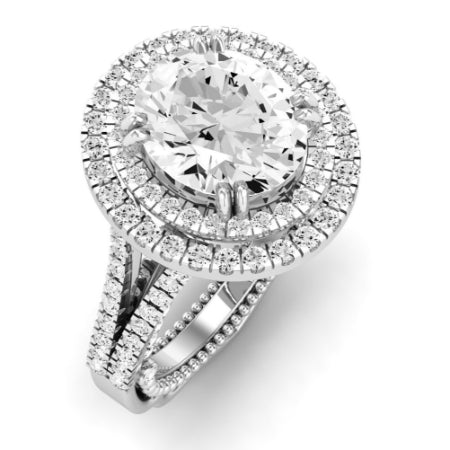 Lupin Oval Moissanite Bridal Set whitegold