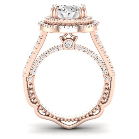 Lupin Oval Moissanite Bridal Set rosegold