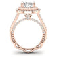 Lupin Oval Moissanite Bridal Set rosegold