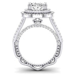 Lupin Oval Moissanite Bridal Set whitegold