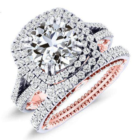 3.00 ct - Lupin - Round Moissanite Bridal Set