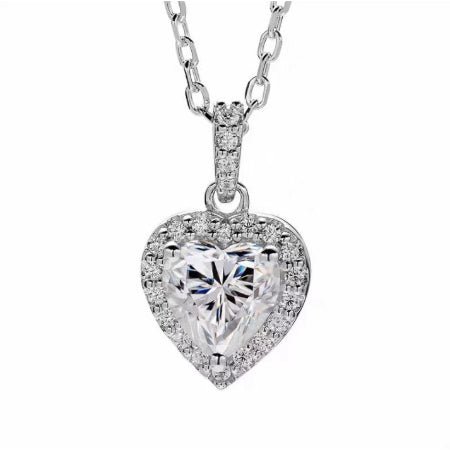 Maci Moissanite Necklace whitegold