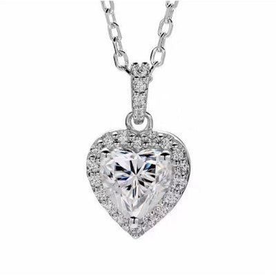 Maci Moissanite Necklace whitegold