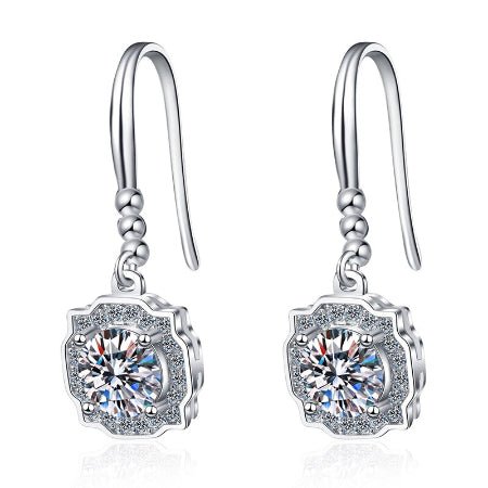 Maddie Moissanite Earrings whitegold