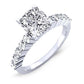 Magnolia Cushion Diamond Bridal Set (Lab Grown Igi Cert) whitegold