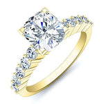 Magnolia Cushion Diamond Bridal Set (Lab Grown Igi Cert) yellowgold