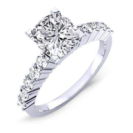 Magnolia Cushion Diamond Engagement Ring (Lab Grown Igi Cert) whitegold