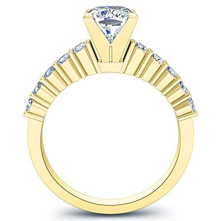 Magnolia Cushion Moissanite Bridal Set yellowgold