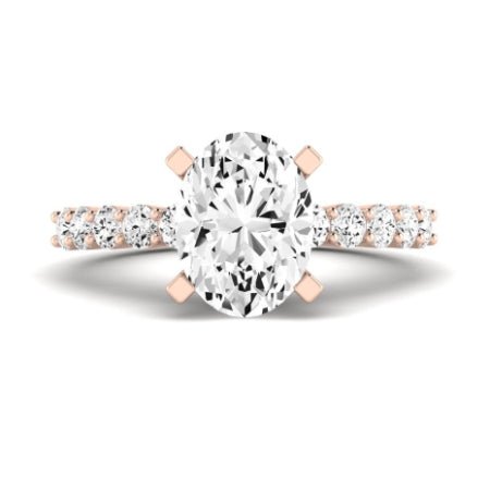 Magnolia Diamond Matching Band Only (does Not Include Engagement Ring) For Ring With Cushion Center rosegold